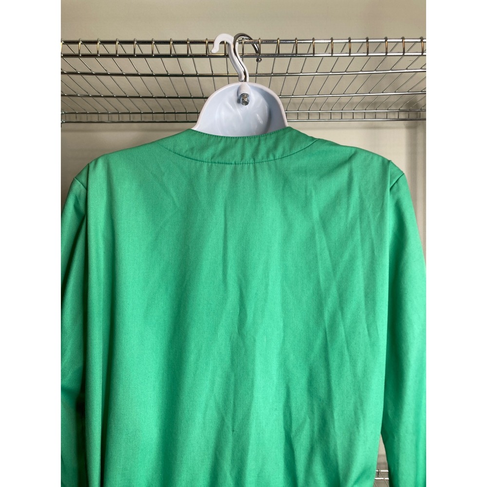 Vintage Paul Alfred LTD Green Midi Dress Sz 16 Belted Pockets‎ Career Secretary - Picture 10 of 11